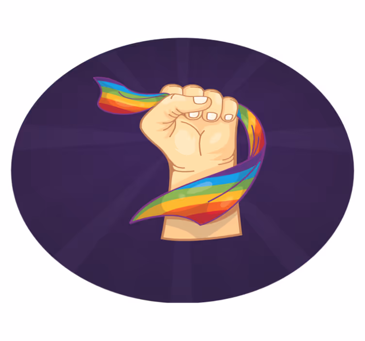 Vinil podovi tinejdžeri ponosna dugina šaka - TenStickers
