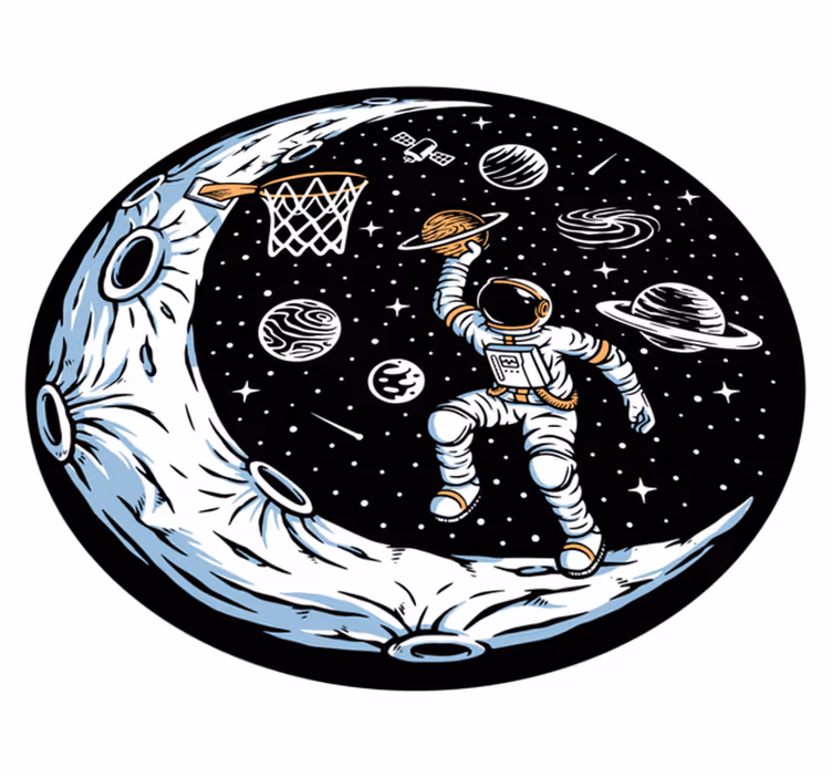 Vinil podovi zvijezde zakucavanje astronauta - TenStickers