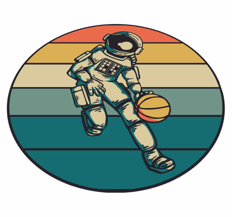 Vinil podovi igre astronautska košarkaška igra - TenStickers