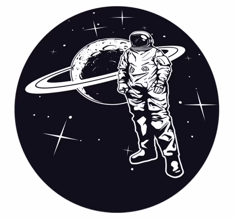Vinil podovi zvijezde kozmonaut u svemiru - TenStickers