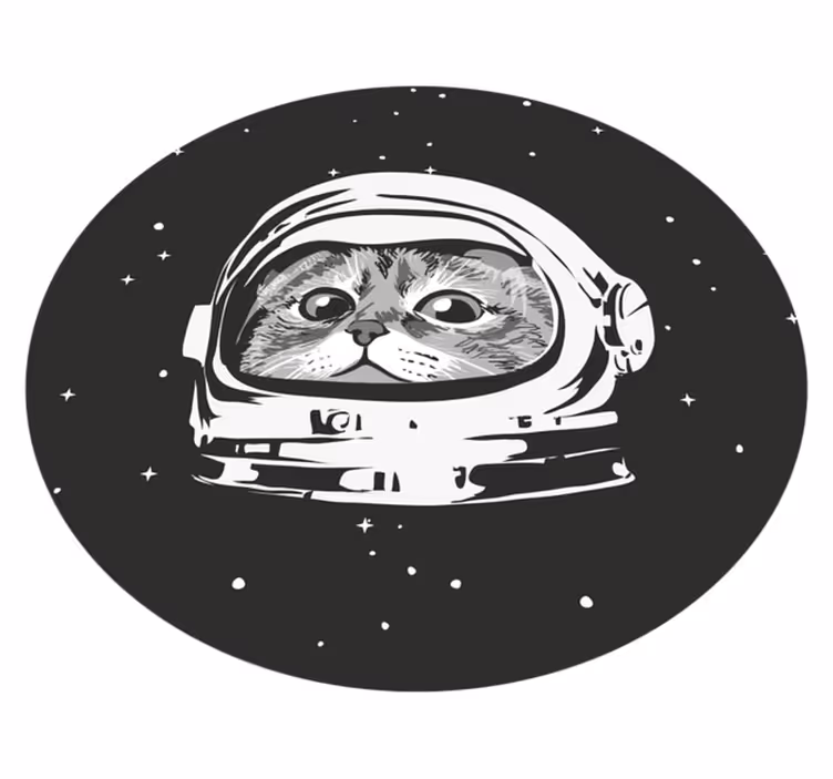 Vinil podovi djeca avantura svemirske mačke - TenStickers