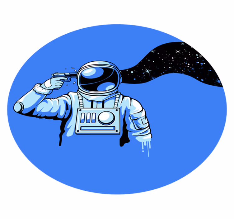 Vinil podovi tinejdžeri astronautska kozmička scena - TenStickers