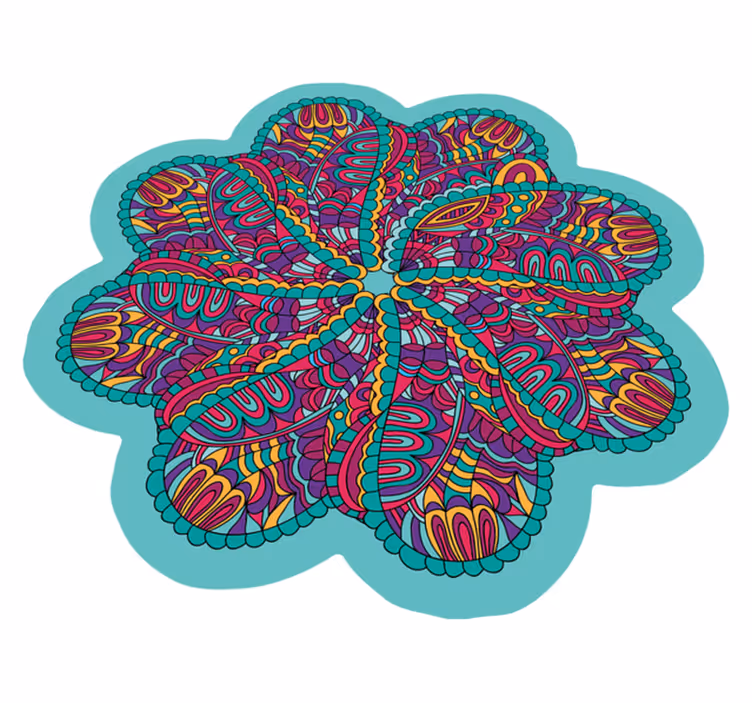 Vinil podovi mandala živahan šareni motiv - TenStickers