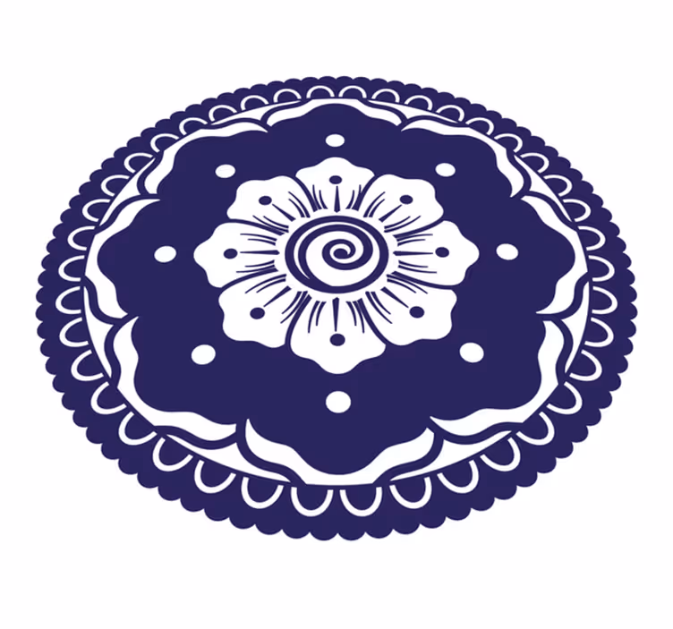 Vinil podovi mandala mornarski cvjetni aranžman - TenStickers