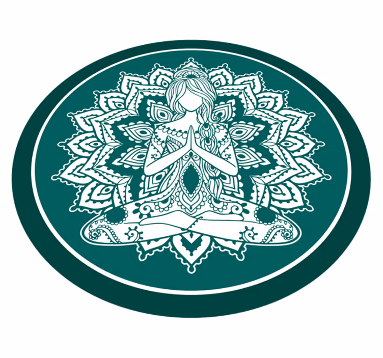 Vinil podovi mandala meditativna zelena umjetnost - TenStickers