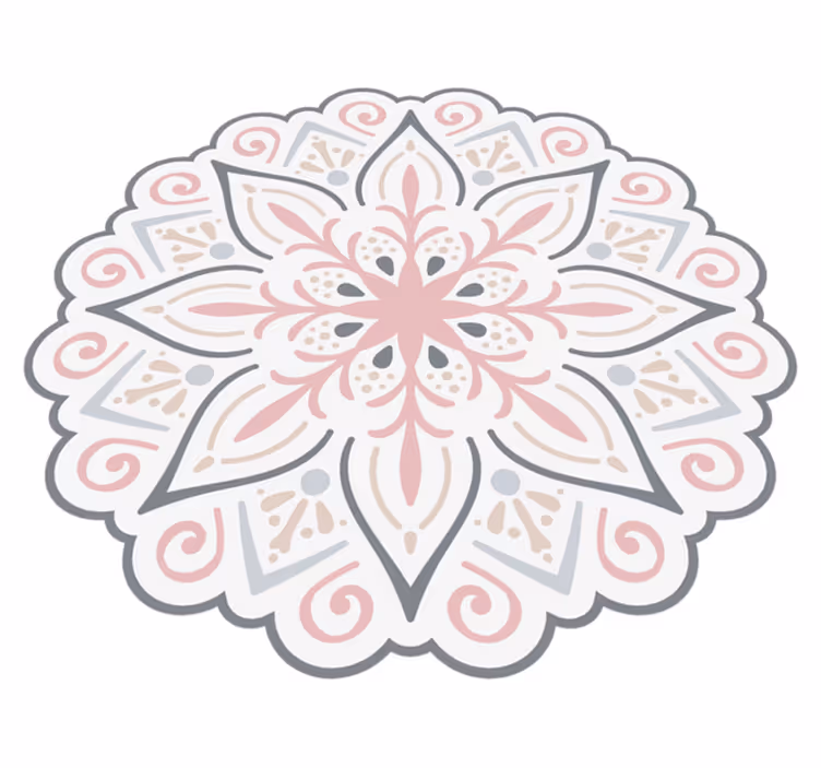 Vinil podovi mandala graciozan cvjetni element - TenStickers