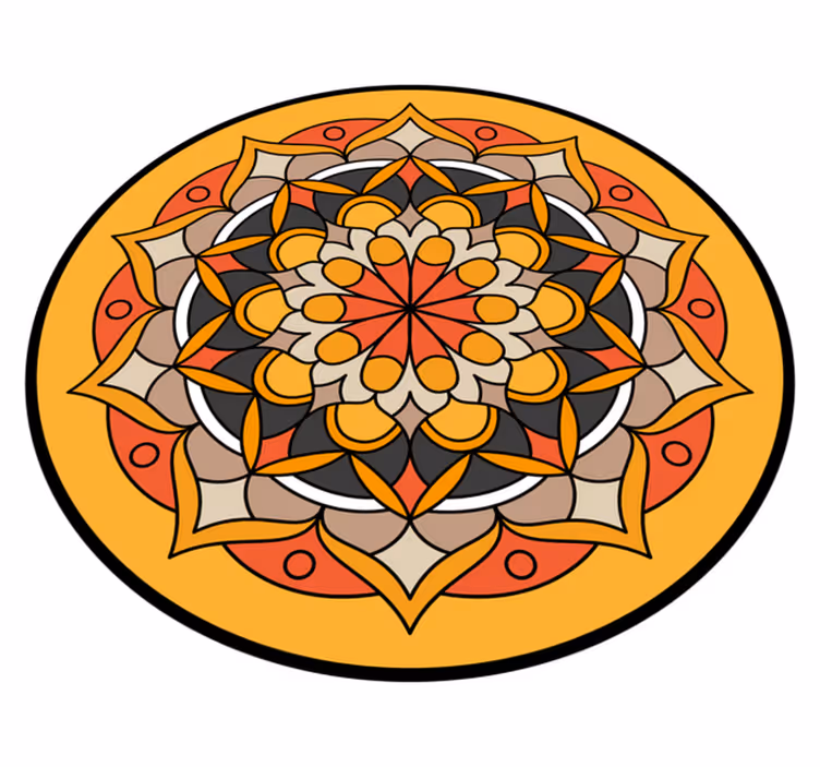 Vinil podovi kružni živahni element mandale - TenStickers