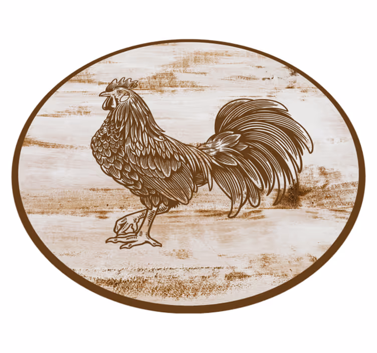 Vinil podovi životinja vintage ilustracija pijetla - TenStickers