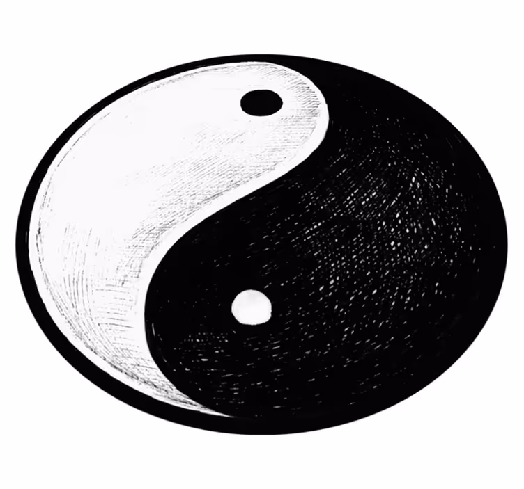 Izvorni yin yang balans moderni tepih - TenStickers