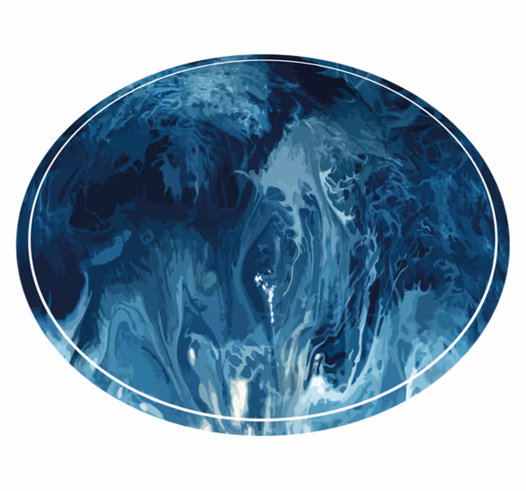 Vinil podovi priroda oceanski plavi vrtlog - TenStickers