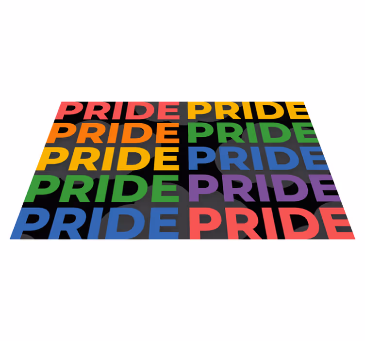 Vinilne prostirke s frazama šarena izjava ponosa - TenStickers