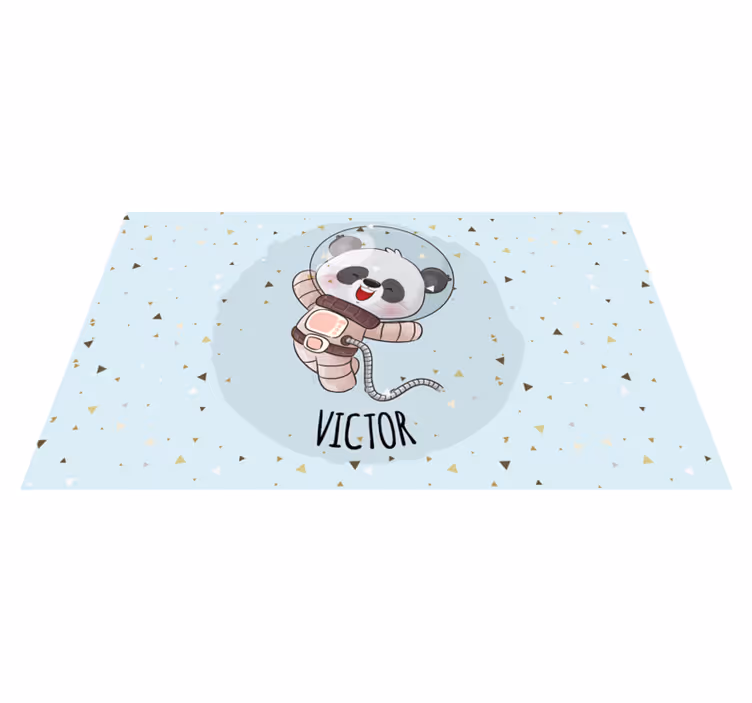 Vinil podovi s imenima slatka panda astronaut - TenStickers