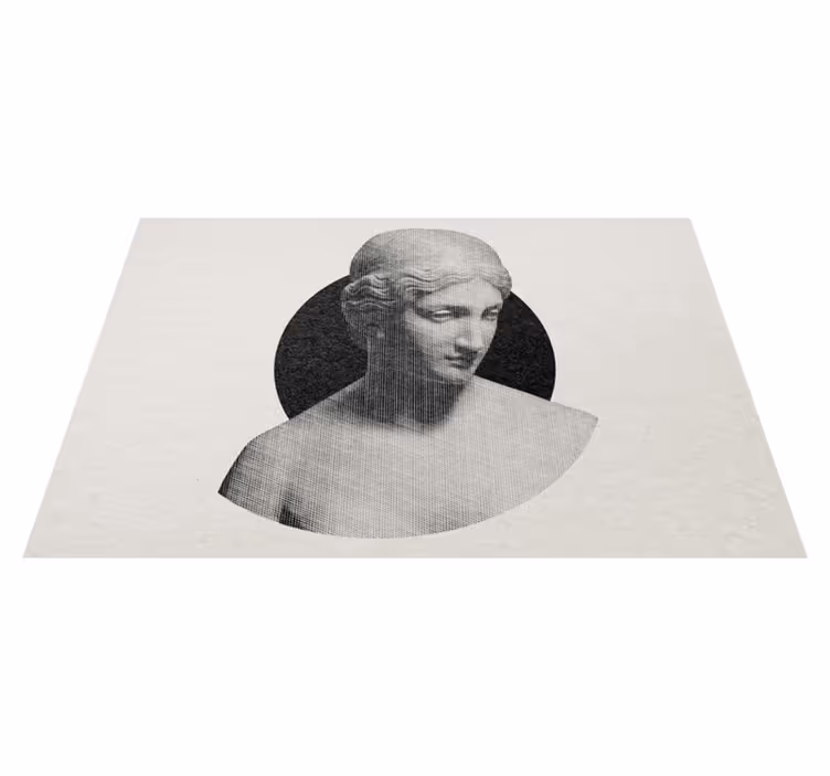 Vinil podovi minimalistički profil klasične skulpture - TenStickers