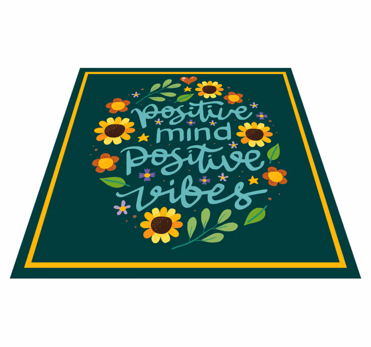 Vinilne prostirke s frazama pozitivne vibracije uma - TenStickers