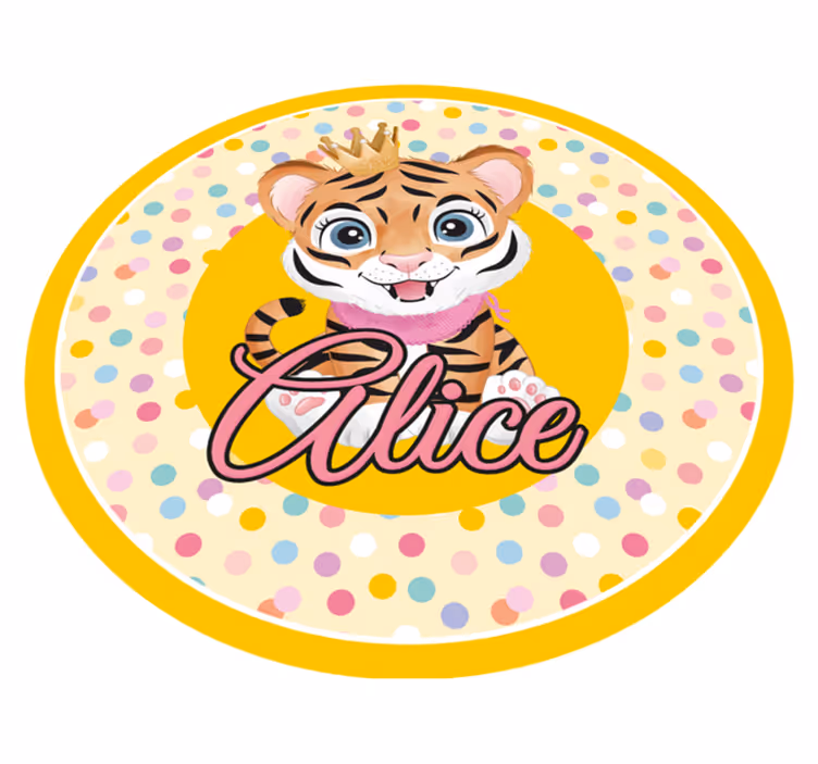 Vinil podovi s imenima personalizirani tigar - TenStickers