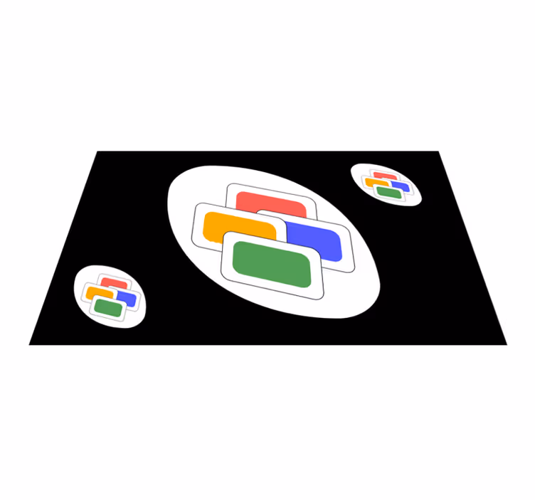 Vinil podovi igre crna klasična kartica - TenStickers