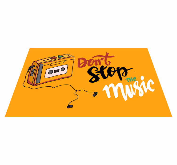 Vinilne prostirke s frazama tema retro kasete - TenStickers