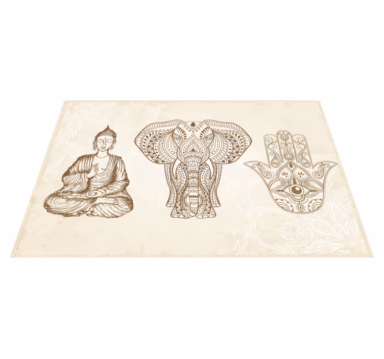 Vinil podovi mandala budina slonova ruka - TenStickers