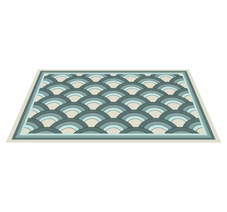 Vinil podovi mozaik elegantni geometrijski valovi - TenStickers