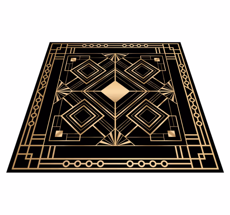 Vinil podovi mozaik geometrijski zlatni uzorak - TenStickers