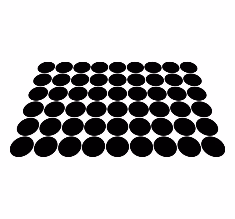 Vinil podovi geometrijski monokromatski kružni uzorak - TenStickers