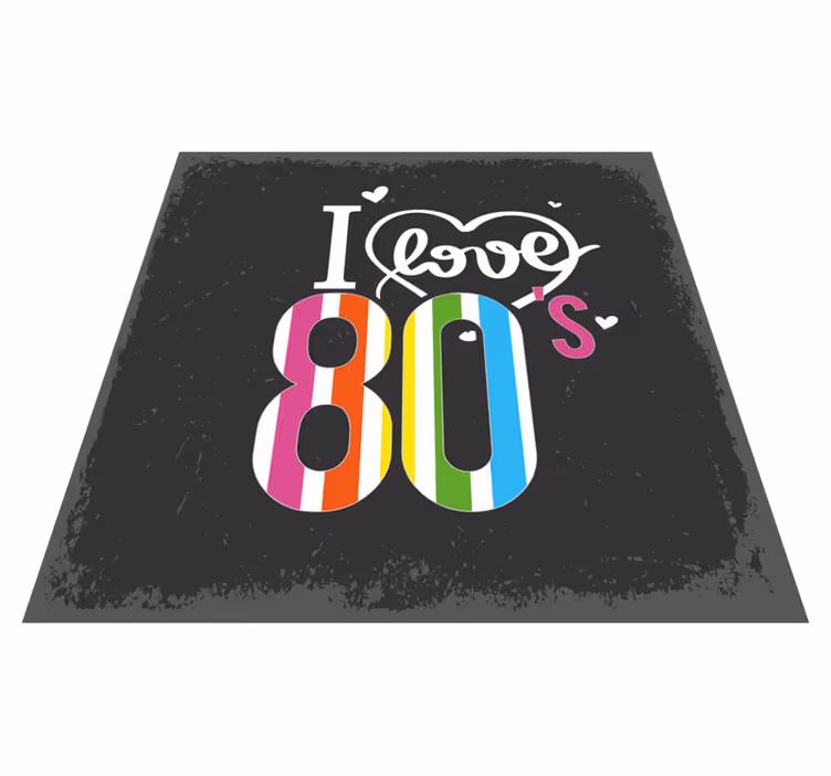 Vinil podovi mozaik retro ljubav 80-ih - TenStickers