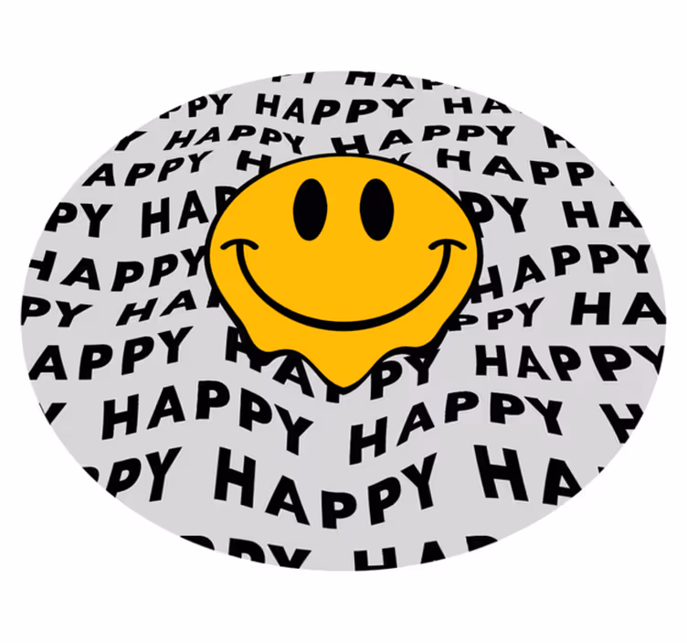 Veliki smajlić happy face vintage sag - TenStickers