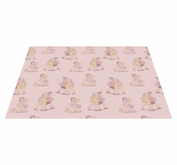 Vinil podovi djeca retro razigrani prijatelji - TenStickers