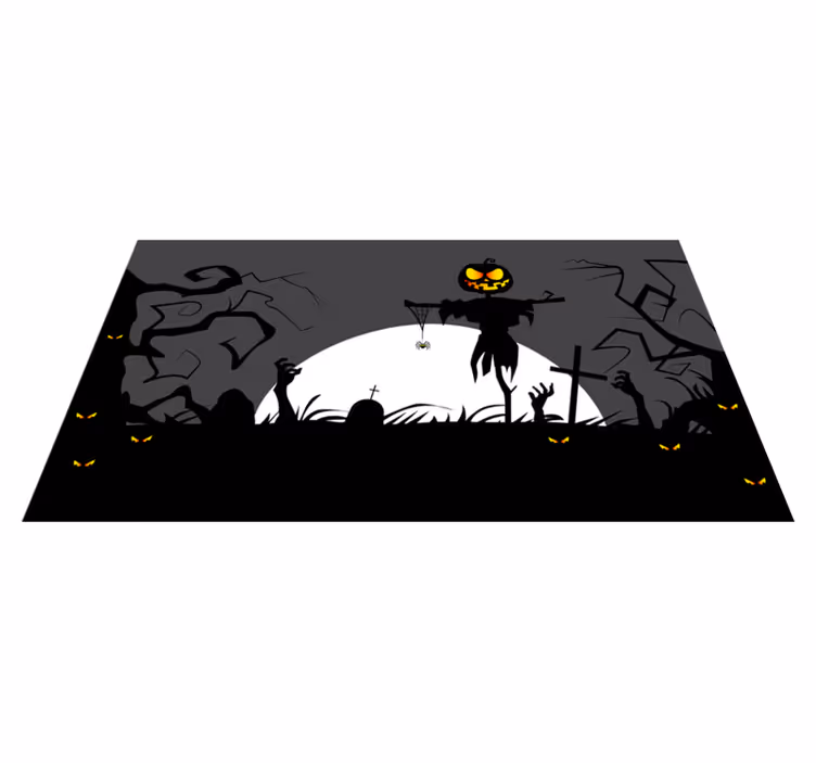 Vinil podovi Noć vještica jezivo groblje - TenStickers