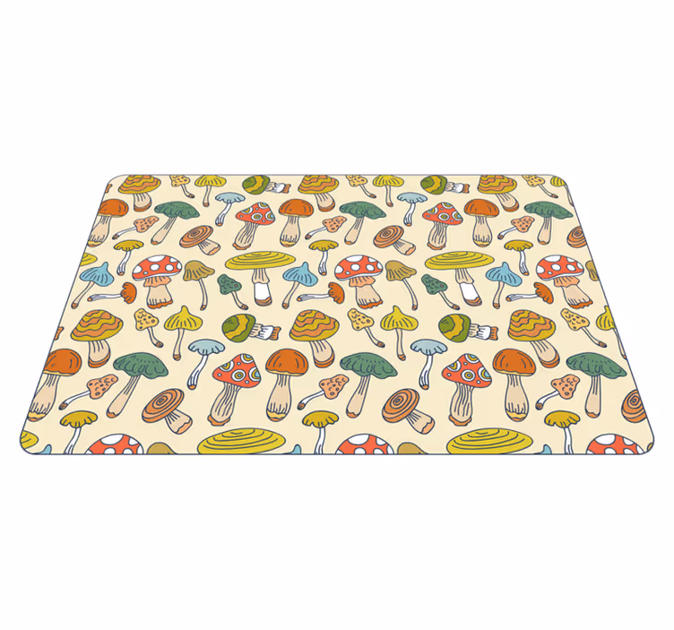 Vinil pod u kuhinji živahna ilustracija gljive - TenStickers