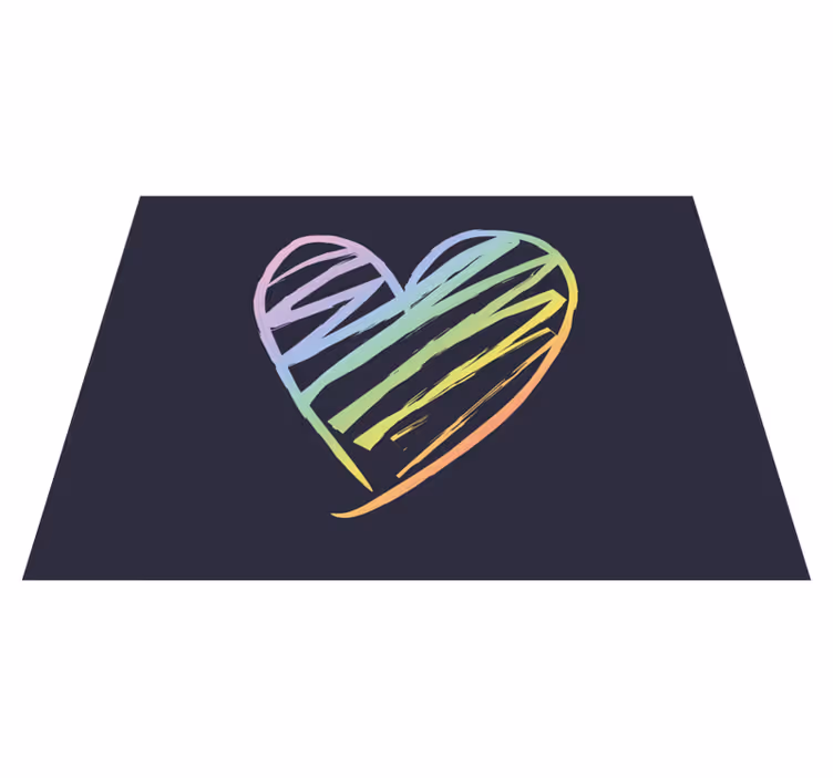 Vinil podovi tinejdžeri dugino srce - TenStickers