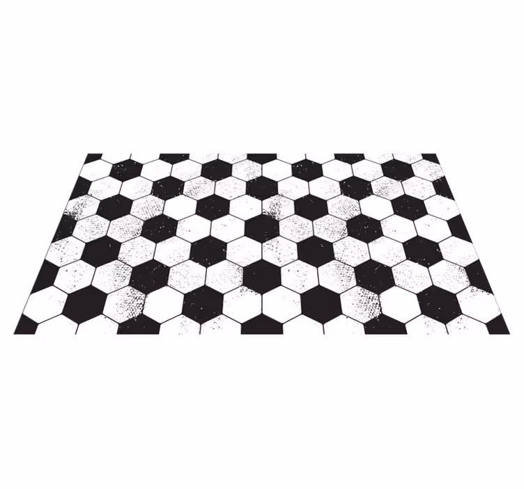 Vinil podovi geometrijski crno-bijeli šesterokutni - TenStickers