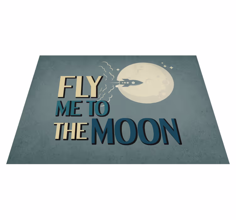 Vinil podovi minimalistički raketa na mjesec - TenStickers