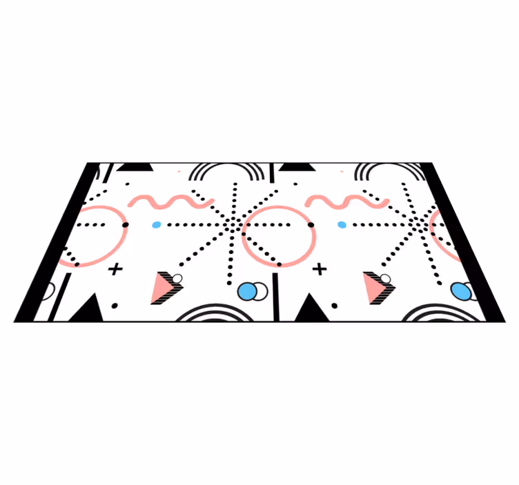 Vinil podovi moderan bijeli geometrijski uzorak - TenStickers