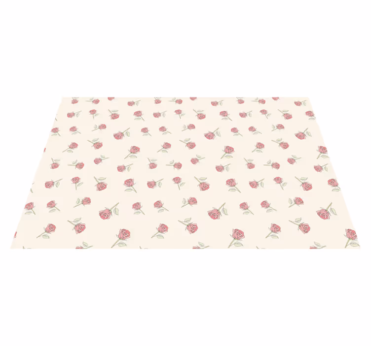 Vinil podovi cvijeće i biljke šarmantan uzorak ruže - TenStickers