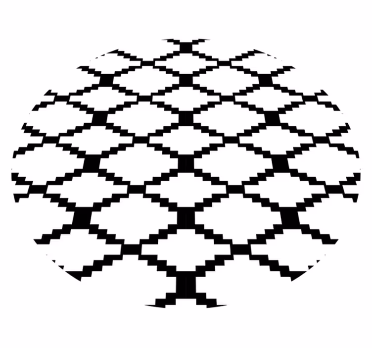 Crni geometrijski dijamanti pločice za predsoblje - TenStickers