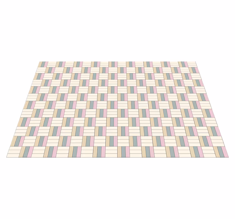 Vinil podovi geometrijski tkani blokovi u boji - TenStickers