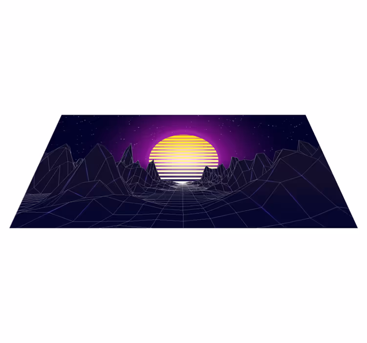 Vinil podovi moderan retro futuristički krajolik - TenStickers