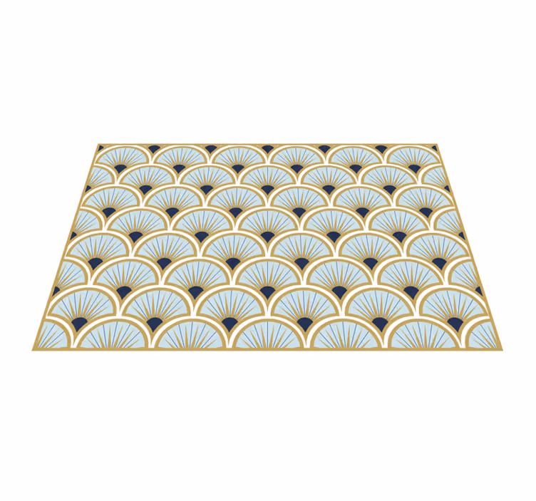 Vinil podovi geometrijski geometrijski lepezasti uzorak - TenStickers