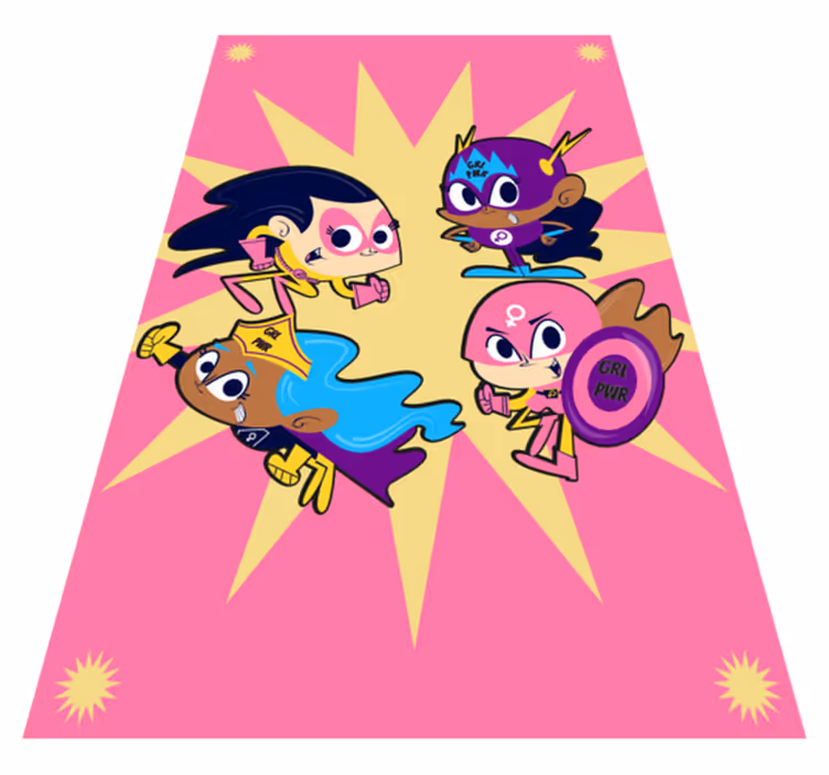 Vinil podovi djeca šareni likovi superheroja - TenStickers