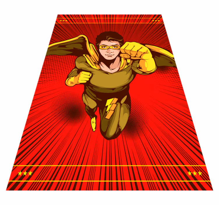 Drugi vinil podovi akcijska poza superheroja - TenStickers