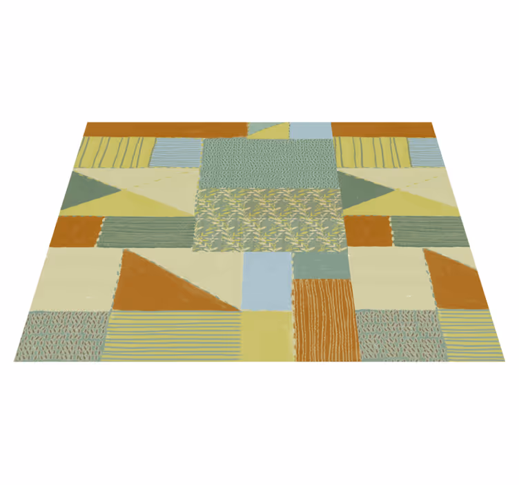 Vinil podovi geometrijski geometrijska patchwork tapiserija - TenStickers
