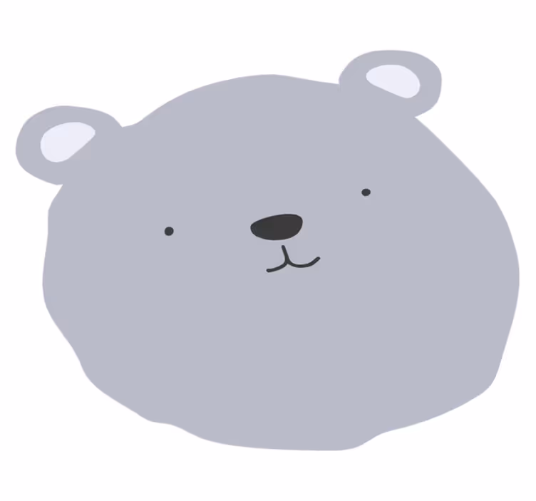 Vinil podovi rasadnici preslatki crtani medvjed - TenStickers