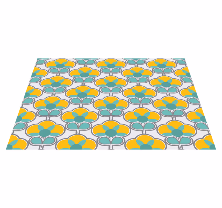 Vinil podovi geometrijski geometrijski cvjetni uzorak - TenStickers