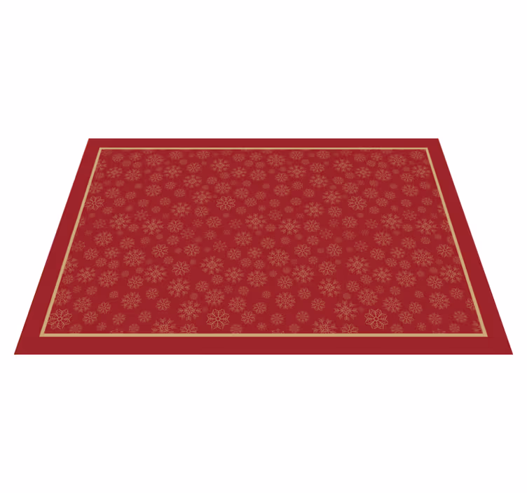 Dizajn snježnih pahuljica xmas-decor christmas vinil rug - TenStickers
