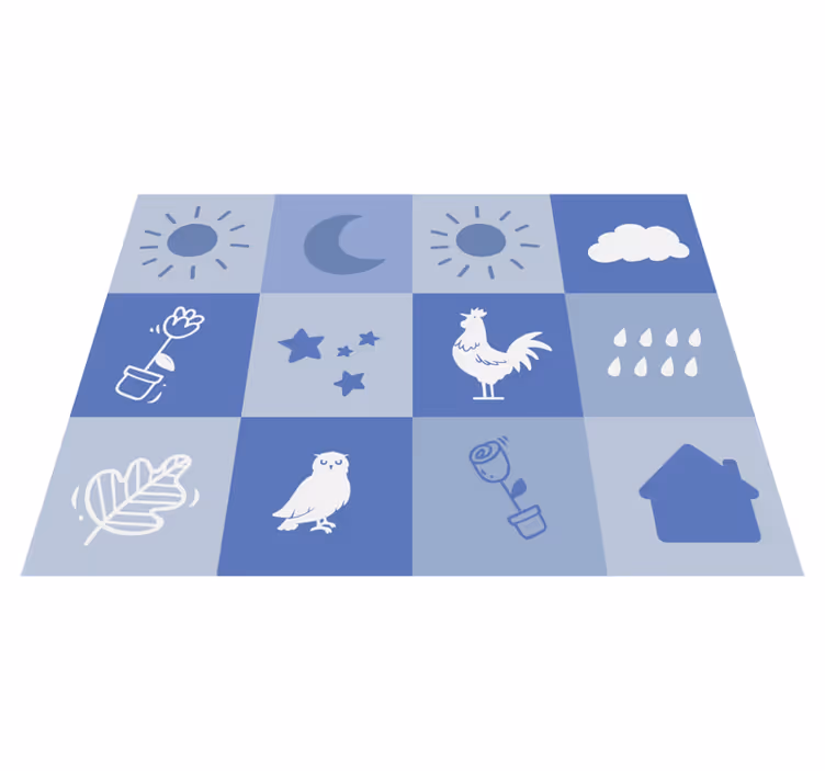 Vinil podovi djeca dječja šahovnica - TenStickers