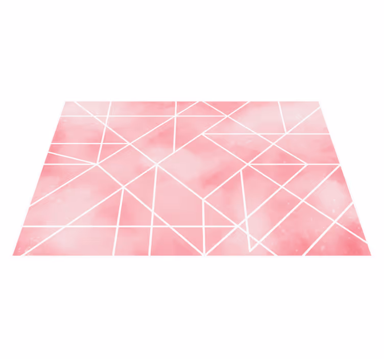 Vinil podovi geometrijski geometrijski ružičasti uzorak - TenStickers