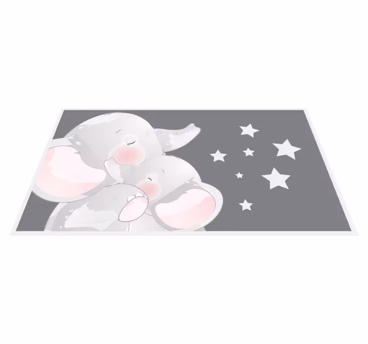 Vinil podovi djeca slonovi koji spavaju - TenStickers