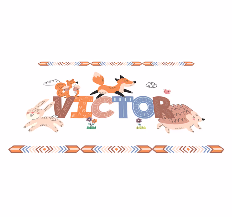 Vinil podovi s imenima prilagodljiva stvorenja - TenStickers