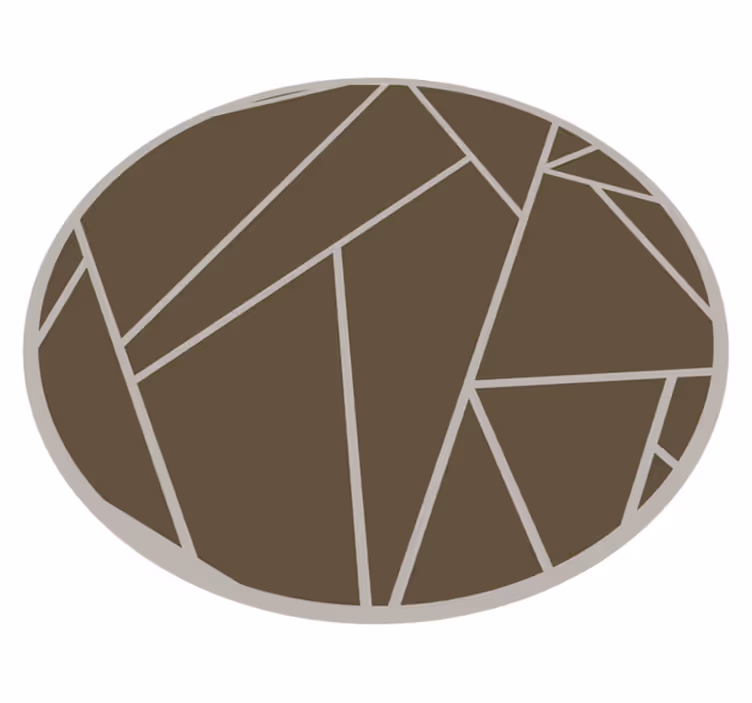 Vinil podovi smeđ krug geometrijskog uzorka - TenStickers